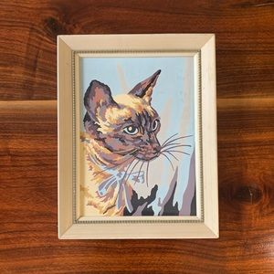 Vintage Cat Paint-by-Numbers with Frame!